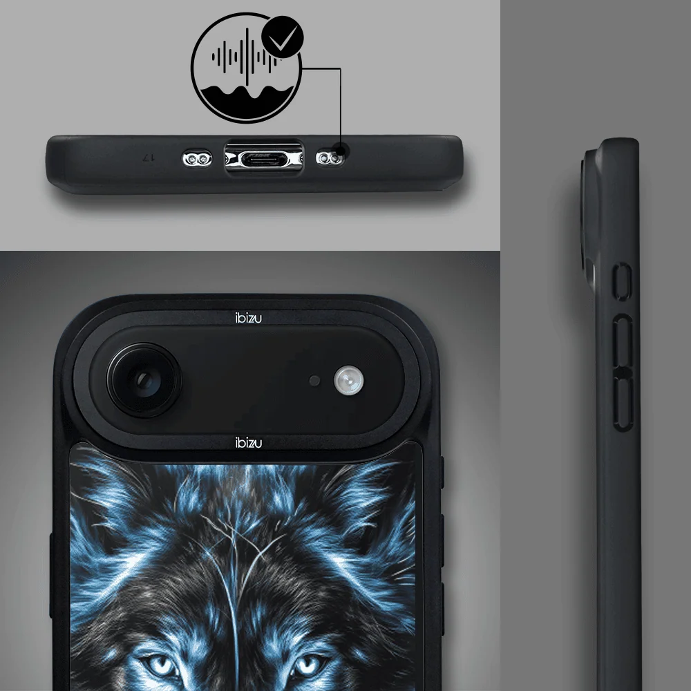 Etui do iPhone Air IBIZU DropGuard Matt z MagSafe, Wilki, Lodowy wilk (5)