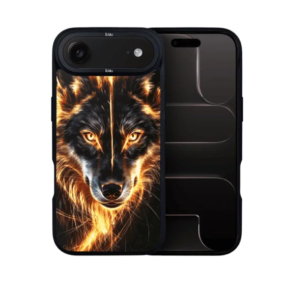 Etui do iPhone Air IBIZU DropGuard Matt z MagSafe, Wilki, Ognisty wilk (3)