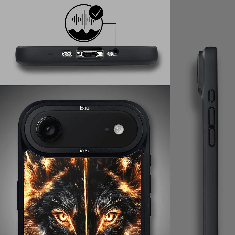 Etui do iPhone Air IBIZU DropGuard Matt z MagSafe, Wilki, Ognisty wilk (5)