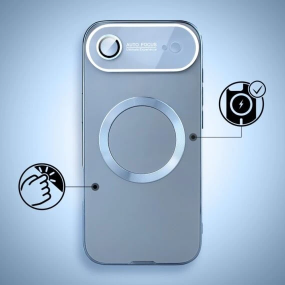 Etui do iPhone Air Noble Brush z MagSafe i osłoną na aparat, jasny niebieski (8)