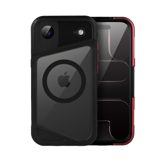 Etui do iPhone Air TOTAL Protect z MagSafe, wodoodporne, metalowe, przeźroczyste, czarne Obszar kompozycji 1