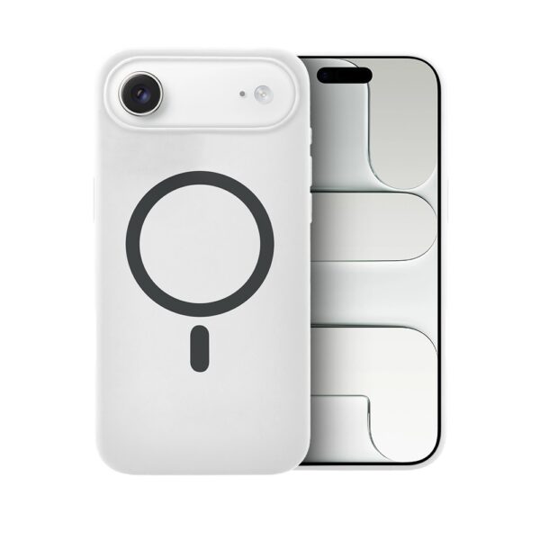 Etui do iPhone Air, silikonowe z MagSafe, mikrofibra soft touch, białe