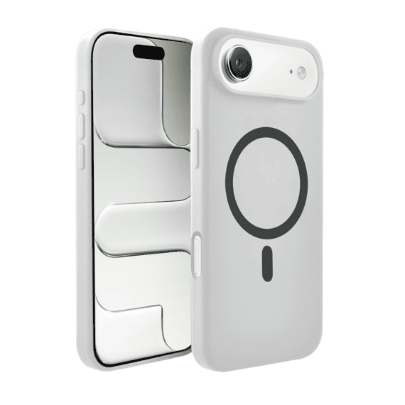 Etui do iPhone Air, silikonowe z MagSafe, mikrofibra soft touch, białe (6)