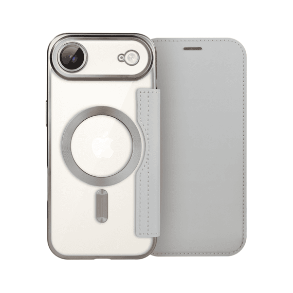 Etui do iPhone Air typu książka Book Magsafe Lens Protect, z klapką, tytanowe (5)