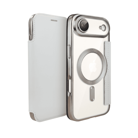 Etui do iPhone Air typu książka Book Magsafe Lens Protect, z klapką, tytanowe (6)