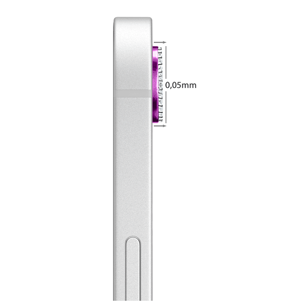 Luksusowa diamentowa osłona obiektywów, szkło na aparat iPhone 16e, różowa (3)
