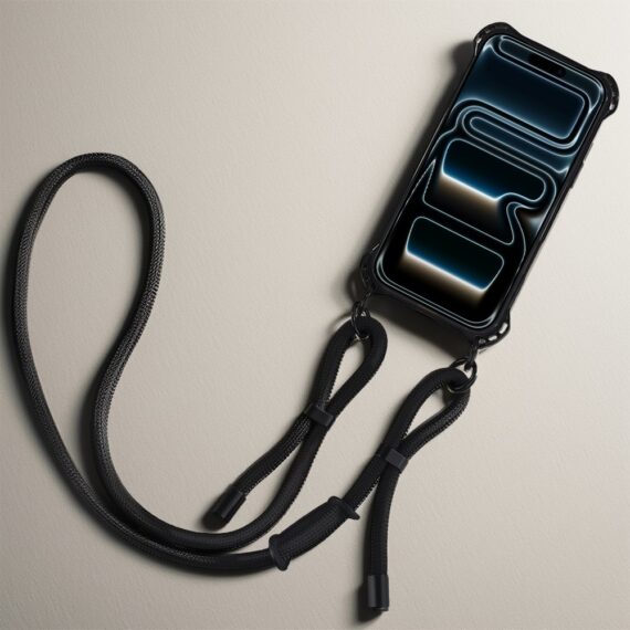 Regulowana smycz, krótki pasek na nadgarstek pasujący do etui z serii DropGuard Ultra, czarna drop guard ultra