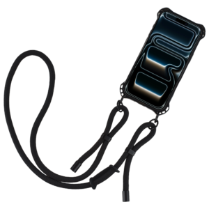 Regulowana smycz, krótki pasek na nadgarstek pasujący do etui z serii DropGuard Ultra, czarna grafika główna