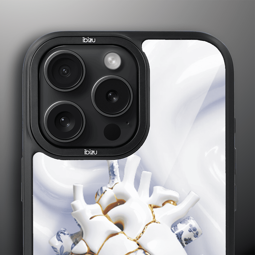 Etui do iPhone 14 Pro Max IBIZU DropGuard Matt z MagSafe, Kintsugi Art, porcelanowe serce (5)