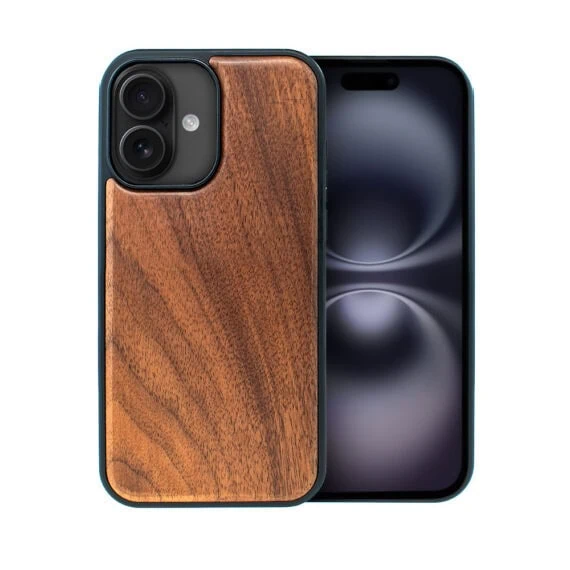 Etui do iPhone 16 Plus, drewniane z MagSafe, orzech włoski1