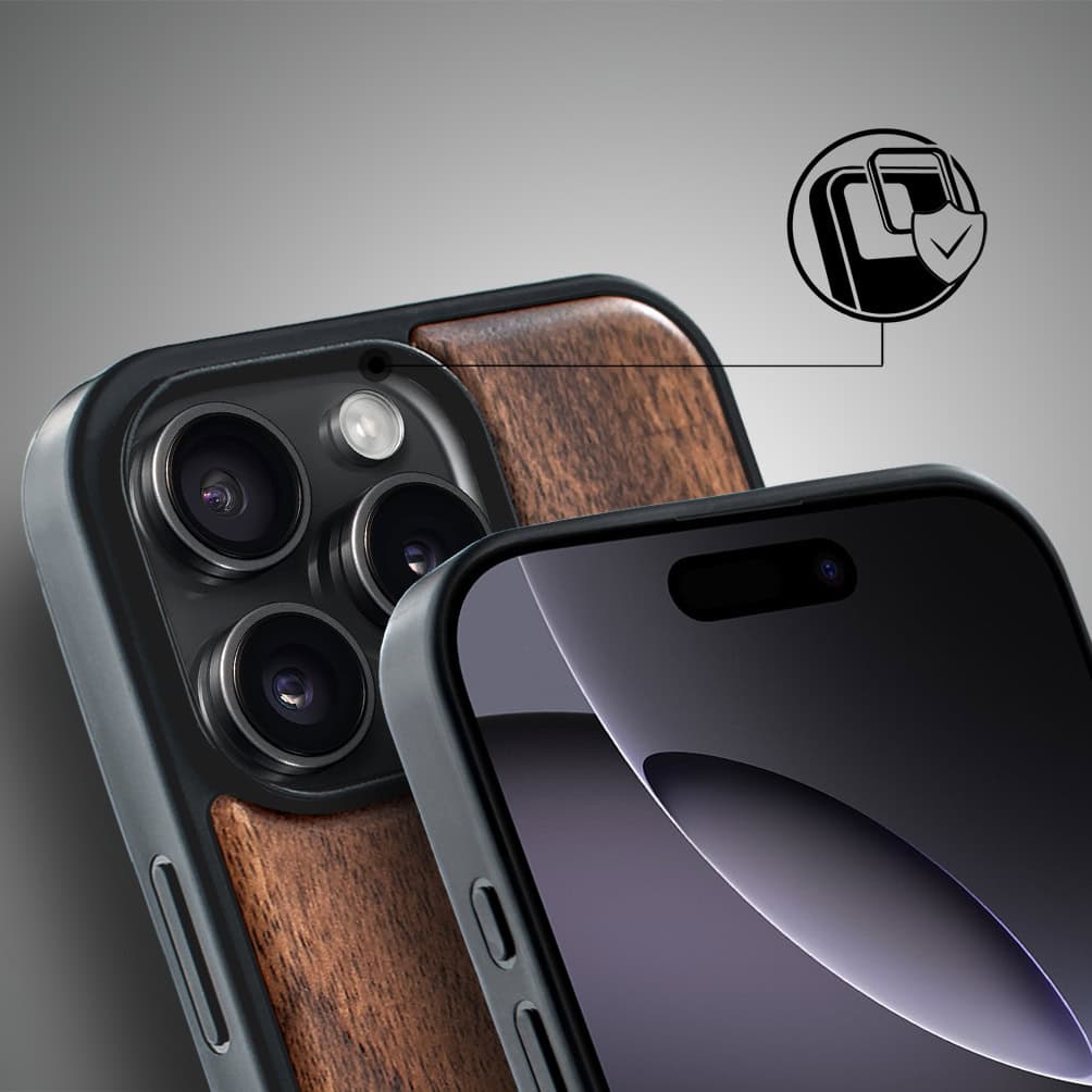 Etui do iPhone 16 Pro Max, drewniane z MagSafe, orzech włoski7