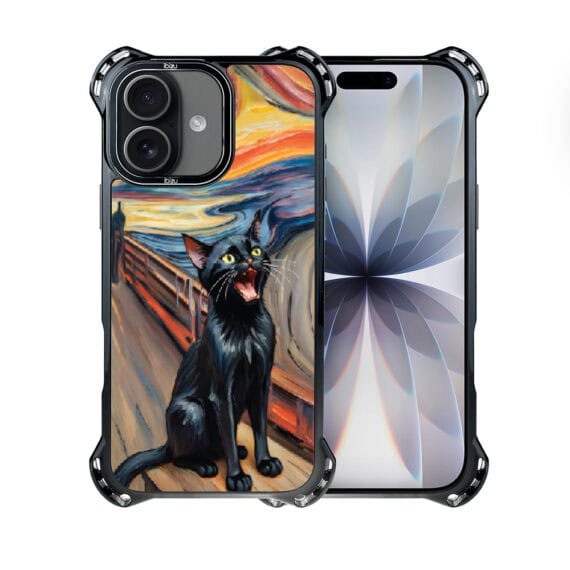 Etui do iPhone 17 IBIZU DropGuard Ultra z MagSafe, Edvard Munch, krzyk kota (2)