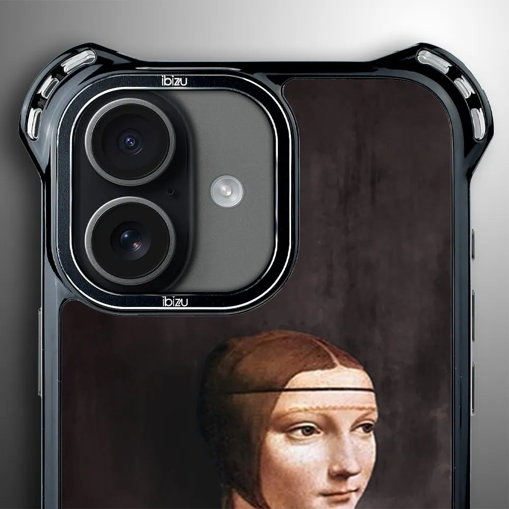 Etui do iPhone 17 IBIZU DropGuard Ultra z MagSafe, Leonardo Da Vinci, dama z kotem (4)