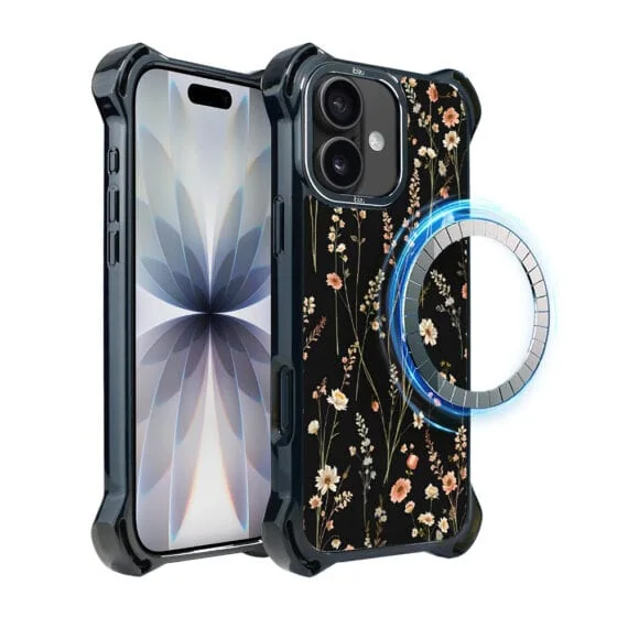 Etui do iPhone 17 IBIZU DropGuard Ultra z MagSafe, Pastel Bloom, Północny ogród (5)