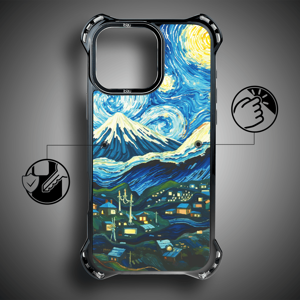 Etui do iPhone 17 IBIZU DropGuard Ultra z MagSafe, Van Gogh, gwieździsta noc (1)