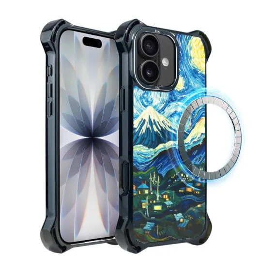 Etui do iPhone 17 IBIZU DropGuard Ultra z MagSafe, Van Gogh, gwieździsta noc (2)