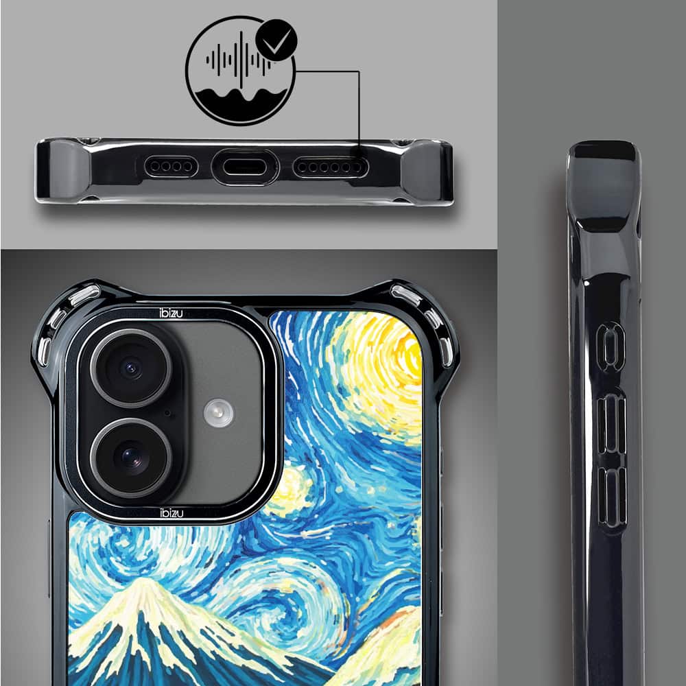 Etui do iPhone 17 IBIZU DropGuard Ultra z MagSafe, Van Gogh, gwieździsta noc (5)