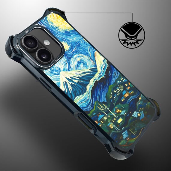 Etui do iPhone 17 IBIZU DropGuard Ultra z MagSafe, Van Gogh, gwieździsta noc (7)