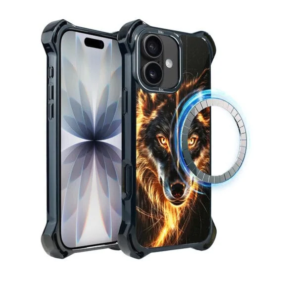 Etui do iPhone 17 IBIZU DropGuard Ultra z MagSafe, Wilki, Ognisty wilk6