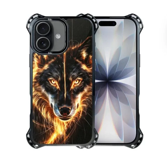 Etui do iPhone 17 IBIZU DropGuard Ultra z MagSafe, Wilki, Ognisty wilk7
