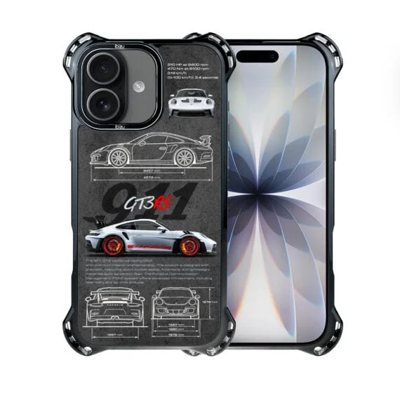 Etui do iPhone 17, Ibizu DropGuard Ultra z MagSafe, TechDrive, 911 GT3 RS (5)