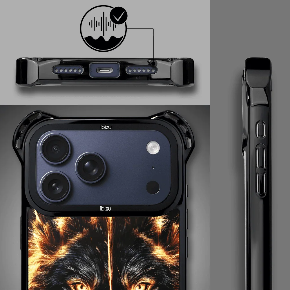Etui do iPhone 17 Pro IBIZU DropGuard Ultra z MagSafe, Wilki, Ognisty Wilk1