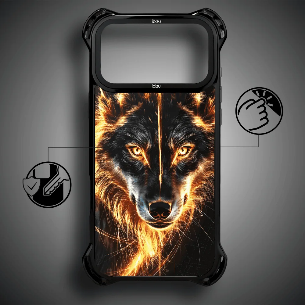 Etui do iPhone 17 Pro IBIZU DropGuard Ultra z MagSafe, Wilki, Ognisty Wilk5