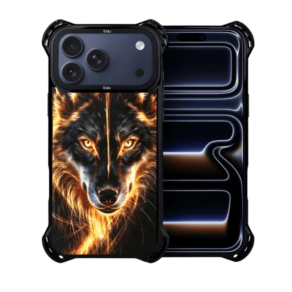 Etui do iPhone 17 Pro IBIZU DropGuard Ultra z MagSafe, Wilki, Ognisty Wilk7