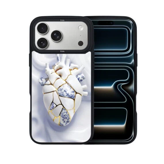Etui do iPhone 17 Pro Max IBIZU DropGuard Matt z MagSafe, Kintsugi Art, porcelanowe serce (5)