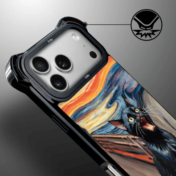 Etui do iPhone 17 Pro Max IBIZU DropGuard Ultra z MagSafe, Edvard Munch, krzyk kota (7)
