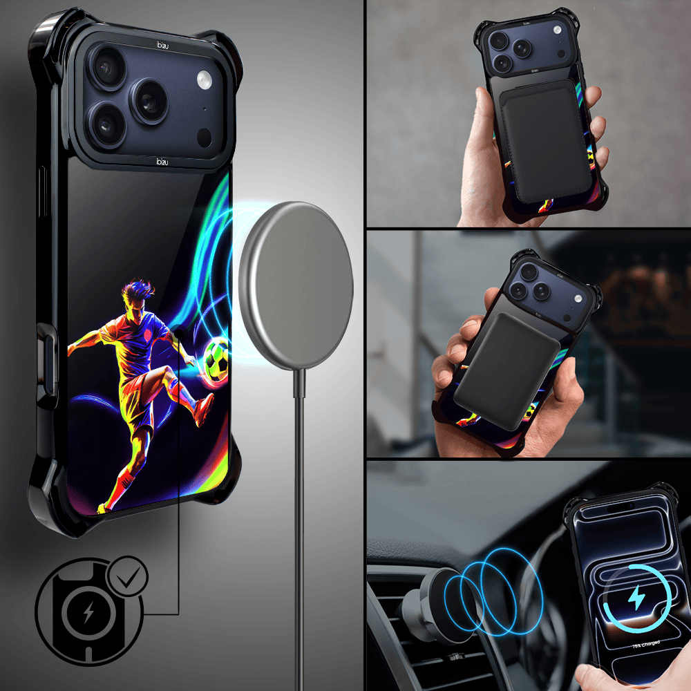 Etui do iPhone 17 Pro Max IBIZU DropGuard Ultra z MagSafe, #ElectroMove, W rytmie piłki nożnej (8)