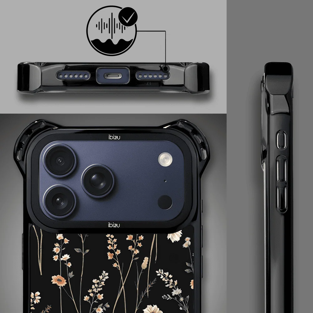 Etui do iPhone 17 Pro Max IBIZU DropGuard Ultra z MagSafe, Pastel Bloom, Północny ogród (2)
