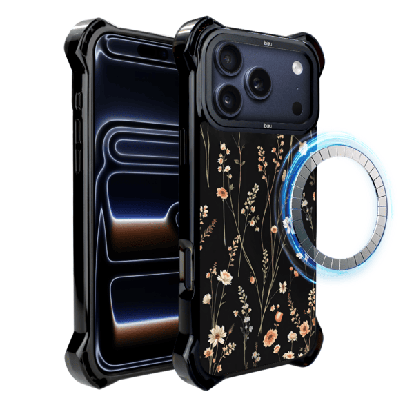 Etui do iPhone 17 Pro Max IBIZU DropGuard Ultra z MagSafe, Pastel Bloom, Północny ogród