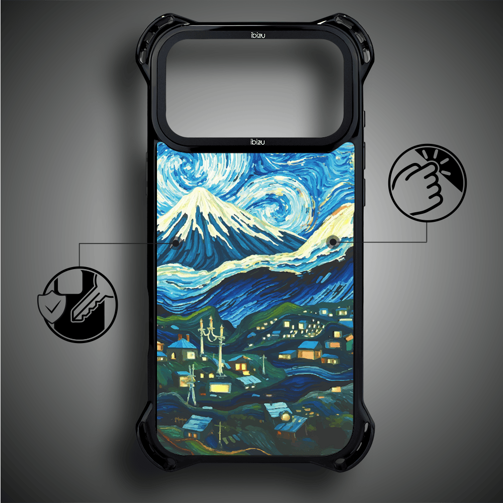 Etui do iPhone 17 Pro Max IBIZU DropGuard Ultra z MagSafe, Van Gogh, gwieździsta noc (2)
