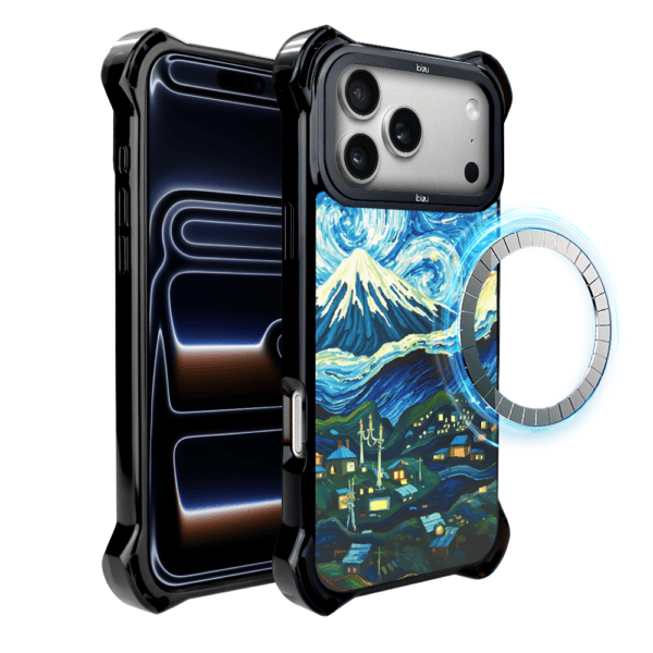 Etui do iPhone 17 Pro IBIZU DropGuard Ultra z MagSafe, Van Gogh, gwieździsta noc