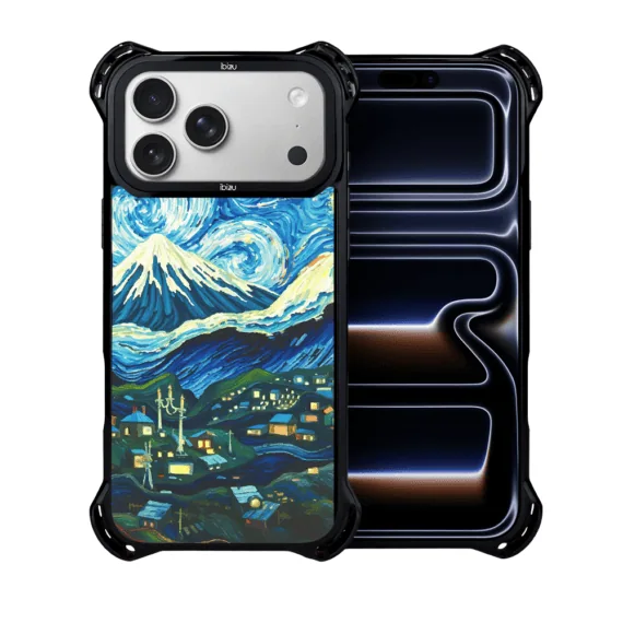 Etui do iPhone 17 Pro Max IBIZU DropGuard Ultra z MagSafe, Van Gogh, gwieździsta noc (4)