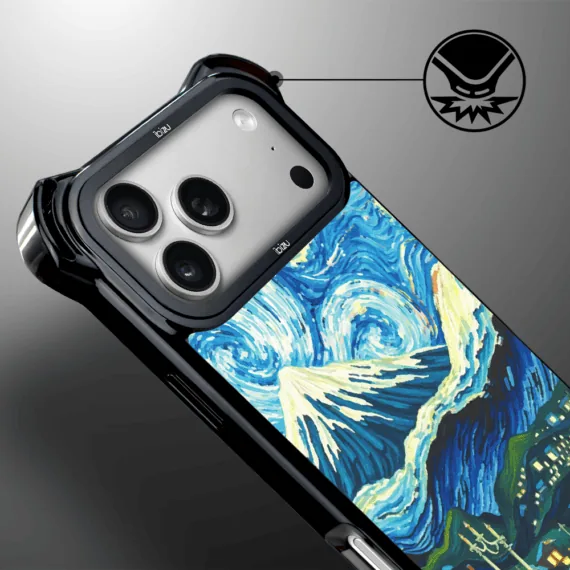 Etui do iPhone 17 Pro Max IBIZU DropGuard Ultra z MagSafe, Van Gogh, gwieździsta noc (8)
