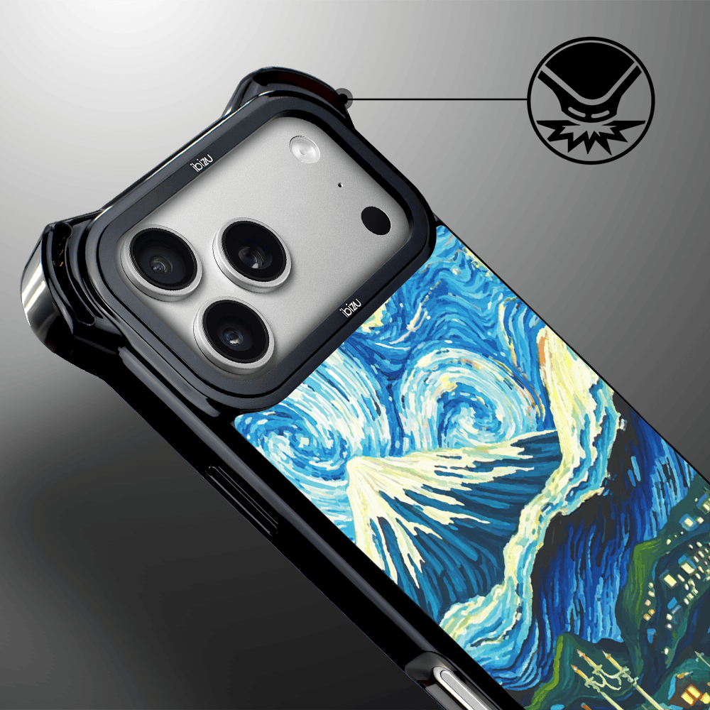 Etui do iPhone 17 Pro Max IBIZU DropGuard Ultra z MagSafe, Van Gogh, gwieździsta noc (8)
