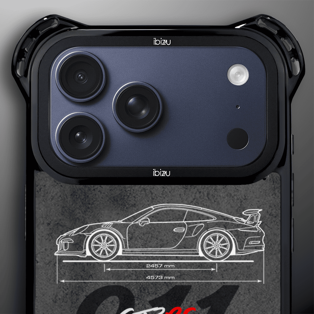 Etui do iPhone 17 Pro Max, Ibizu DropGuard Ultra z MagSafe, TechDrive, 911 GT3 RS (3)