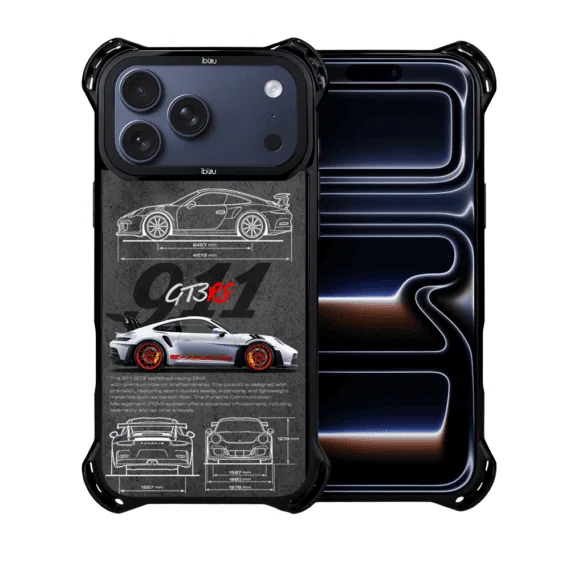 Etui do iPhone 17 Pro Max, Ibizu DropGuard Ultra z MagSafe, TechDrive, 911 GT3 RS (4)