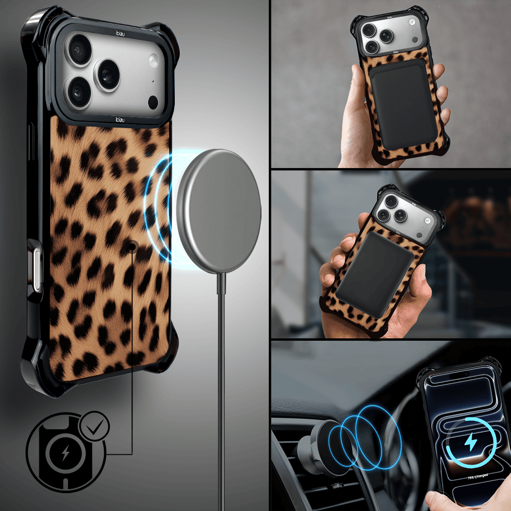 Etui do iPhone 17 Pro Max, Ibizu DropGuard Ultra z MagSafe, Zew Natury, Pantera (8)