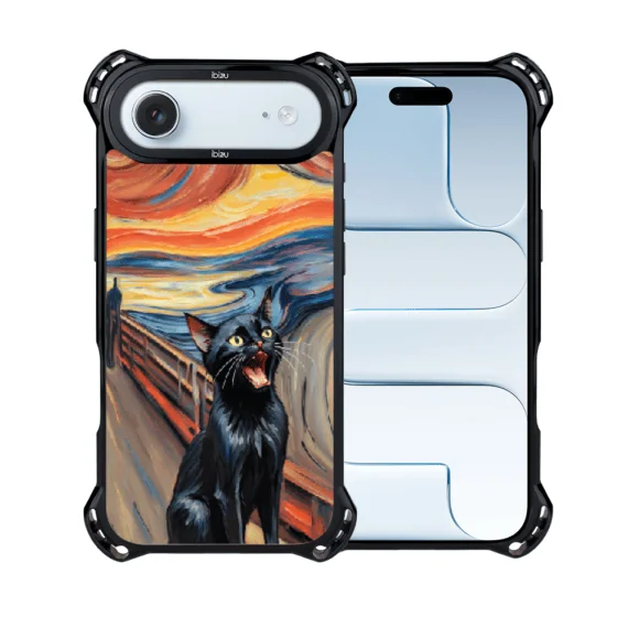 Etui do iPhone Air IBIZU DropGuard Ultra z MagSafe, Edvard Munch, krzyk kota (3)