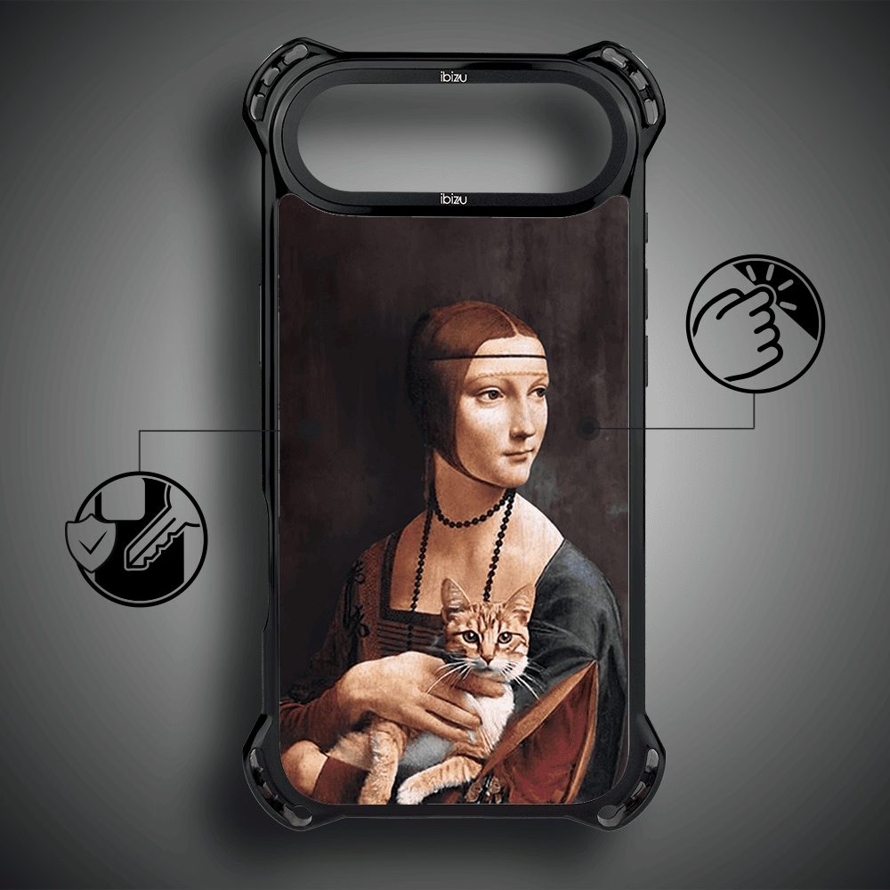 Etui do iPhone Air IBIZU DropGuard Ultra z MagSafe, Leonardo Da Vinci, dama z kotem (8)