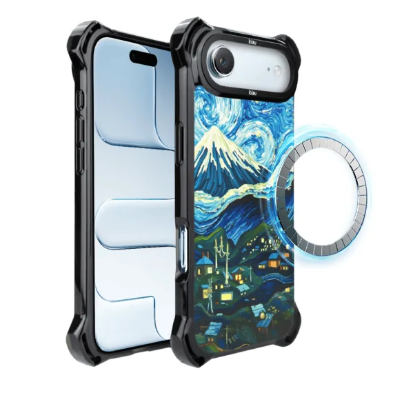 Etui do iPhone Air IBIZU DropGuard Ultra z MagSafe, Van Gogh, gwieździsta noc (1)