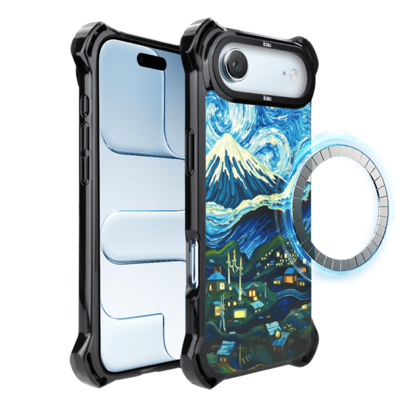 Etui do iPhone Air IBIZU DropGuard Ultra z MagSafe, Van Gogh, gwieździsta noc