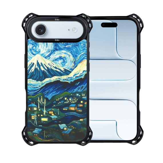 Etui do iPhone Air IBIZU DropGuard Ultra z MagSafe, Van Gogh, gwieździsta noc (2)