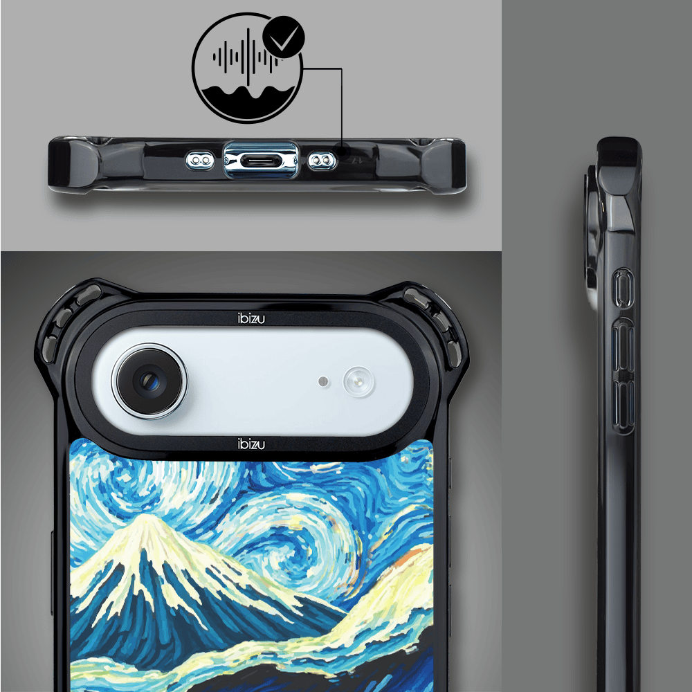 Etui do iPhone Air IBIZU DropGuard Ultra z MagSafe, Van Gogh, gwieździsta noc (4)