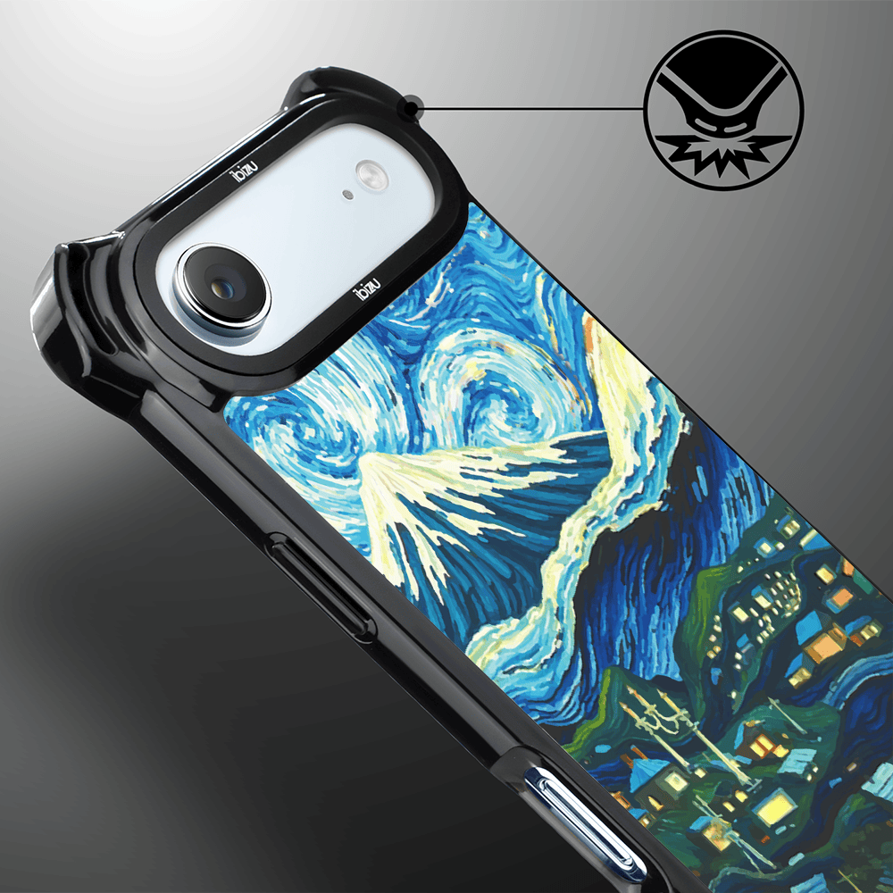 Etui do iPhone Air IBIZU DropGuard Ultra z MagSafe, Van Gogh, gwieździsta noc (6)