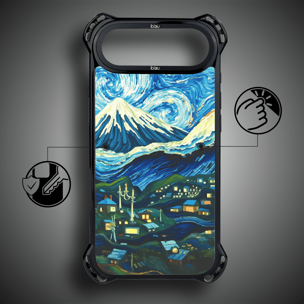 Etui do iPhone Air IBIZU DropGuard Ultra z MagSafe, Van Gogh, gwieździsta noc (8)