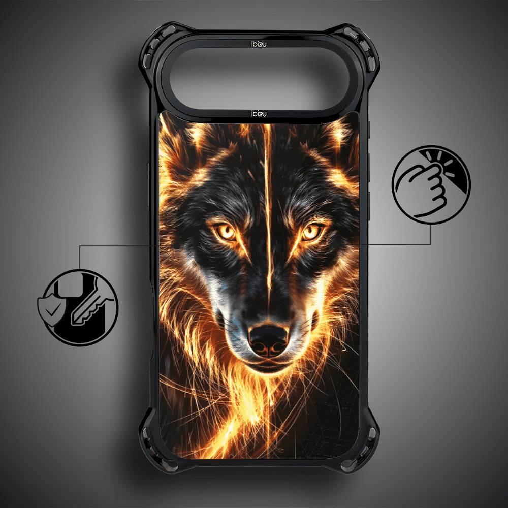 Etui do iPhone Air IBIZU DropGuard Ultra z MagSafe, Wilki, Ognisty wilk5
